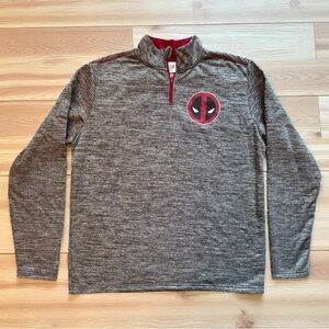 Marvel Deadpool Quarter-Zip Pullover - Size M